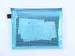 Trousse avec fermeture éclair Foldersys A5 PVC bleu transparent