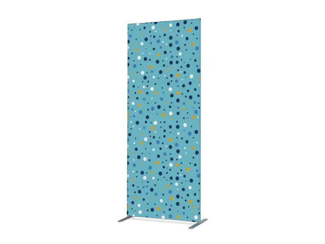 Scheidingswand Textiel Deco 100x200cm Dots Blauw