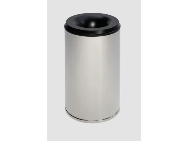 prullenmand van RVS zelfblussend 110 liter HxØ 750x465mm kop zwart
