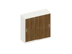 schuifdeurkast,HxBxD 1150x1200x430mm,decor romp wit,decor front noten