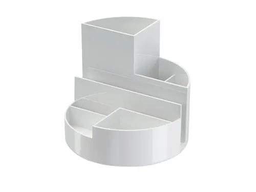 Pennenkoker MAULroundbox Blauwe Engel recycled 6 vaks wit