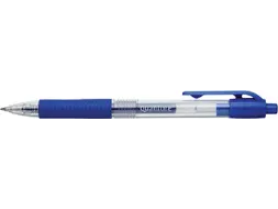 Gelschrijver Quantore Grip met drukknop 0.7mm Blauw