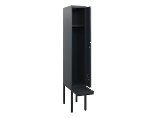 locker met bank,HxBxD 1950x300x815mm,1vak,vak B 300mm,cil.-slot - 2
