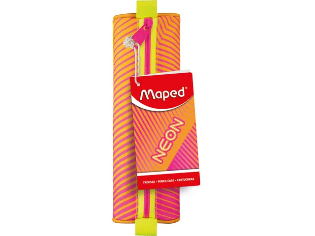 Trousse ronde Maped Neon orange-rose