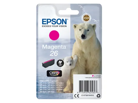 Inktcartridge Epson 26 T2613 rood C13T26134012