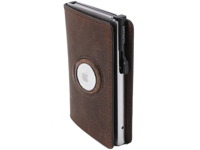 Pasjeshouder Clicksafe RFID jachtleer BR/ZI 6 pasjes met opbergvak voo