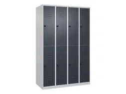 dubbeldekse locker,HxBxD 1850x1200x500mm,4x2vak.,vak B 300mm