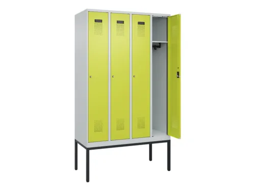 locker,HxBxD 2120x1200x500mm,4vak,vak B 300mm,cil.-slot,voetonderstel