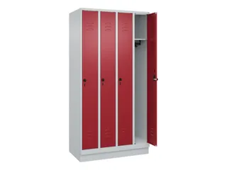locker,HxBxD 1950x1000x500mm,4vak,vak B 250mm,draaigrendel,sokkel - 2