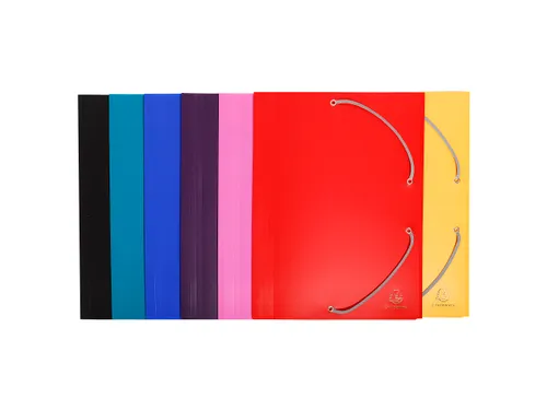 Elastomap 3 kleppen ondoorschijnende Polypropyleen 4/10de A4 Assorti