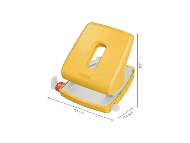 Perforator Leitz Cosy 2-gaats 30vel geel