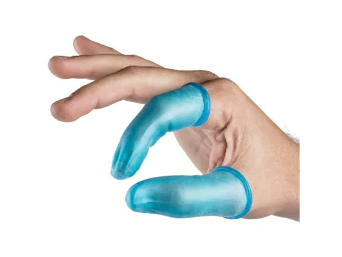 Detectaplast vingertop rubber blauw