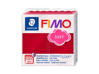 Boetseerklei Fimo soft 57 gram kersrood - 2