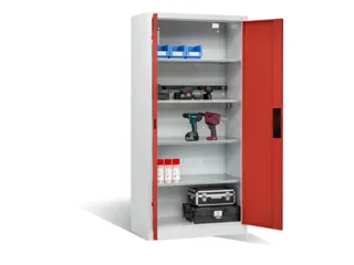 acculaadkast 1950x930x500mm 5stekkerdozen 230V cil.-slot front RAL3000 - 3