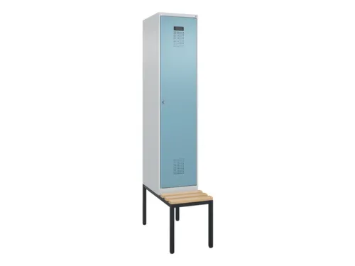 locker met bank,HxBxD 2120x400x815mm,1vak,vak B 400mm,cilinderslot