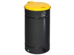 afvalverzamelaar,1x70l,HxØ 700x450mm,klemring,romp staal RAL7021