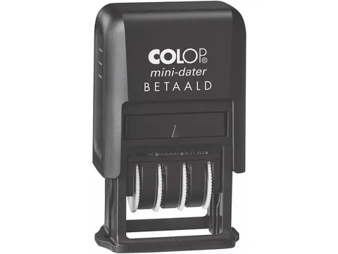 Tampon dateur avec texte Colop Printer Mini S 160/L Betaald noir