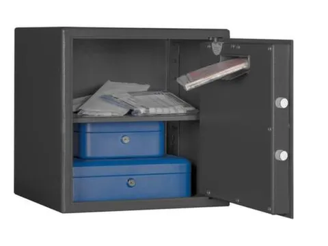 inwerpkluis,HxBxD 380x380x350mm,1niveaus,romp RAL7024,front RAL7024