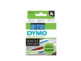 Labeltape Dymo 45806 D1 S720860 19mmx7m zwart op blauw - 1