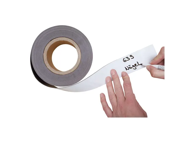 Bande magnétique MAUL 10mx40mmx1mm effaçable blanc
