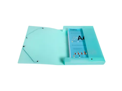 Klasseerdoos rug 40m m PP Chrom.Pastel