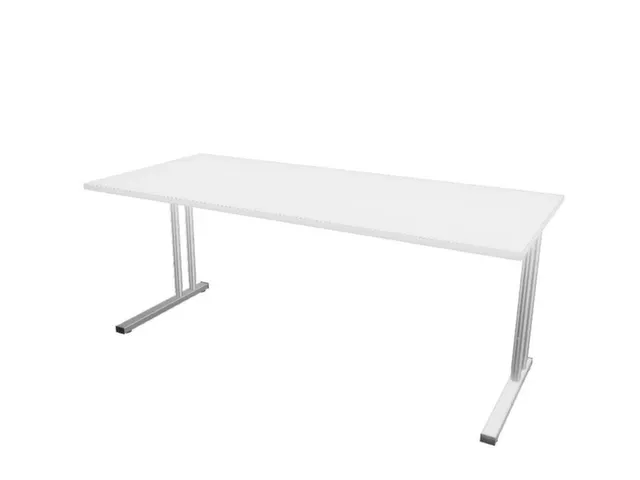 In hoogte verstelbaar bureau,HxBxD 720-840x1800x800mm,Bl-wit