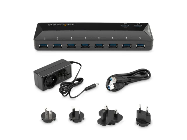 10-Poorts USB 3.0 Hub met oplaad en synchronisatiepoorten
