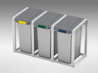 Afvalverzamelaar Uitbreiding 35 Liter 570X350X415Mm Grijs - 3