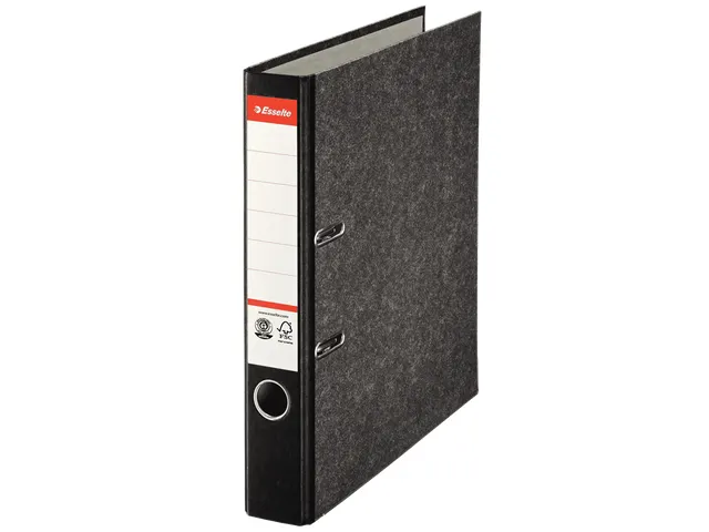 Ordner Esselte Standaard A4 50mm gewolkt karton zwart