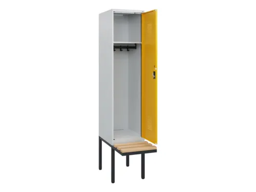locker met bank,HxBxD 1950x400x815mm,1vak,vak B 400mm,cilinderslot