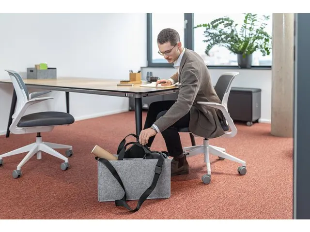Bureau Tas Hybride werken Classic L lichtgrijs L 500x280x150mm