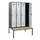 locker met bank,HxBxD 1950x1200x815mm,4vak,vak B 300mm,draaigrendel
