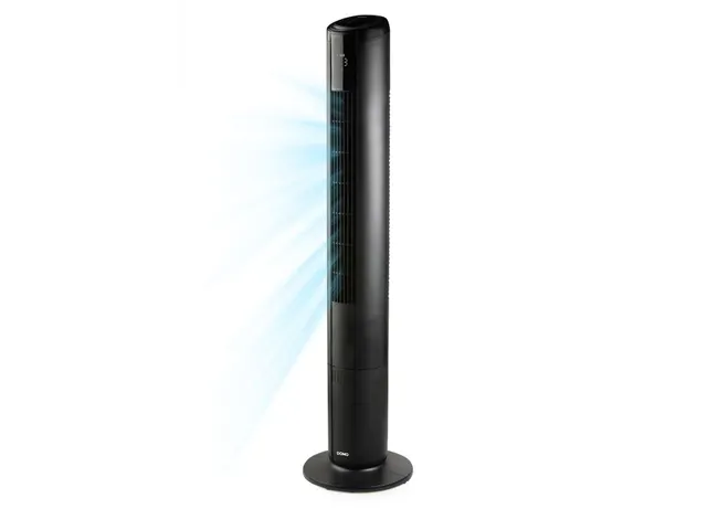 DOMO kolomventilator met sfeerlicht 105cm Zwart