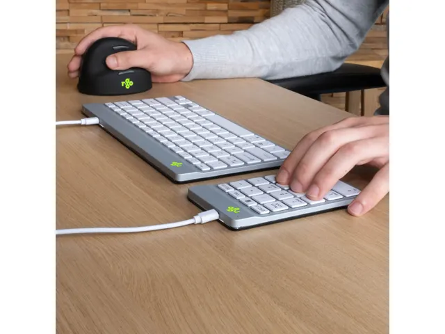 Numeriek Toetsenbord R-Go Numpad Break bedraad Wit