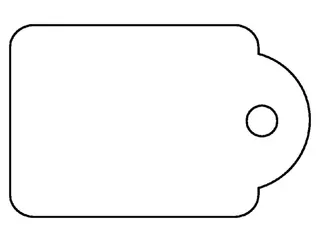 Label Karton Nr390 22X35Mm Wit Met Koord - 1