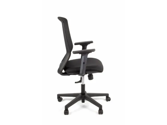 Bureaustoel EN1335 Linea Tekna 01 zwart/zwart met 2D armleuning