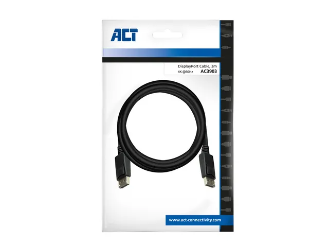 Câble ACT DisplayPort 3m noir