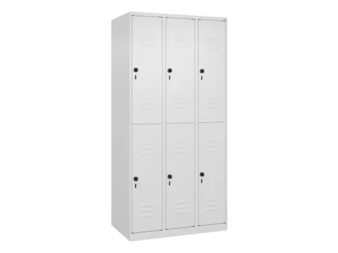 dubbeldekse locker,HxBxD 1850x900x500mm,3x2vak.,vak B 300mm