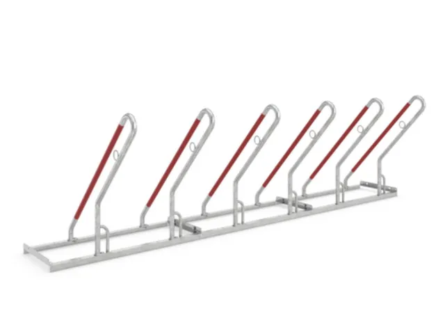 fietsenrek,L 3000mm,6instelplaatsen,gebruik eenzijdig