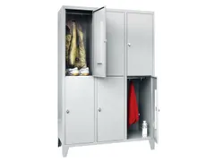 lockerkast,RAL 7035,HxBxD 1850x1200x500mm,3x2vakken,vak B 400mm