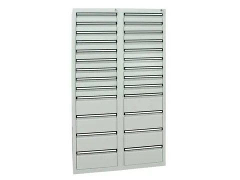 ladekast,HxBxD 1800x1000x500mm,26lade(n),centr. vergrendeling