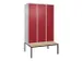 locker voor scheiding van kleding,HxBxD 2120x1200x815mm,3vak