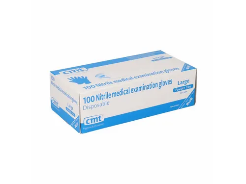 Nitril Handschoenen Poedervrij Maat L Blauw 10x100 Stuks