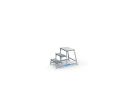machine-opstapje bordes H 600mm 3treden aluminium