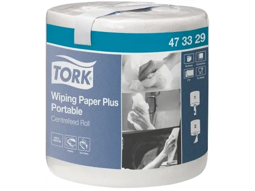Tork 473329 Poetspapier M2 Centerfeed 2-laags Portable Wit