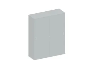 Schuifdeurkast 1540x1200x430mm Romp Lichtgrijs Decor Front Lichtgrijs - 1