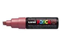 Verfstift Posca PC8K Brede punt 8mm schuin metallic rood