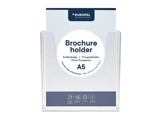 Folderhouder Europel wand A5 transparant