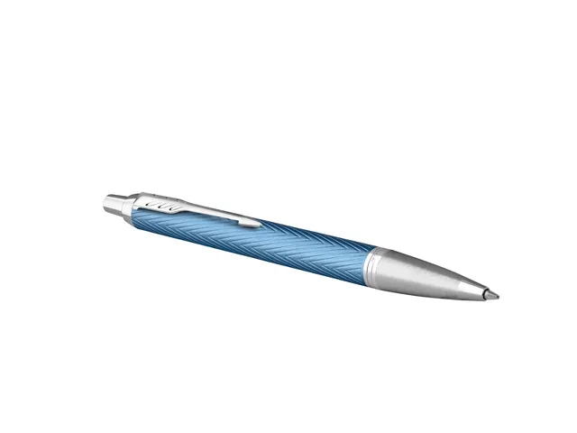 Balpen Parker IM Premium Grey Blue CT Medium Blauwe inkt