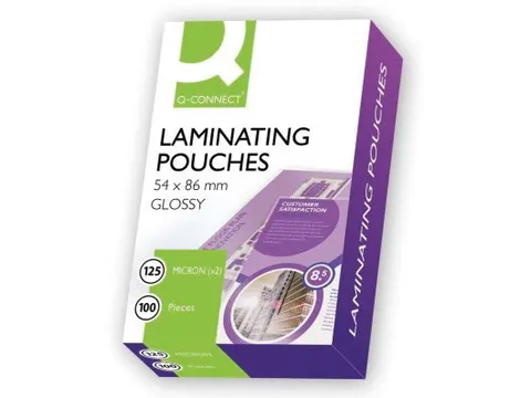 Lamineerhoes Glanzend Transparant 54x86mm 2x125mic Doos 100 Stuks